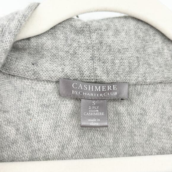 Charter Club Womens 100% Cashmere Open Front Sleeveless Cardigan Sweater Size S - Picture 2 of 5